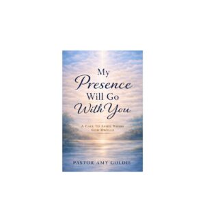 The front cover of the book, 'My Presence Will Go with You' on a white background